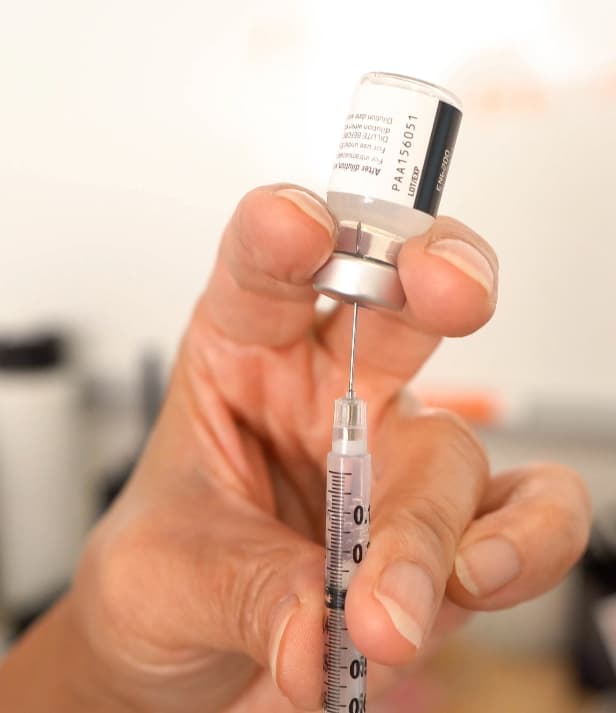 Syringe with vaccine
