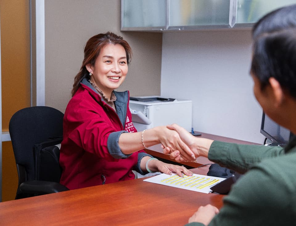 Shaking hands